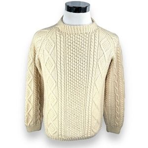 Classic Cream Cable Knit Sweater